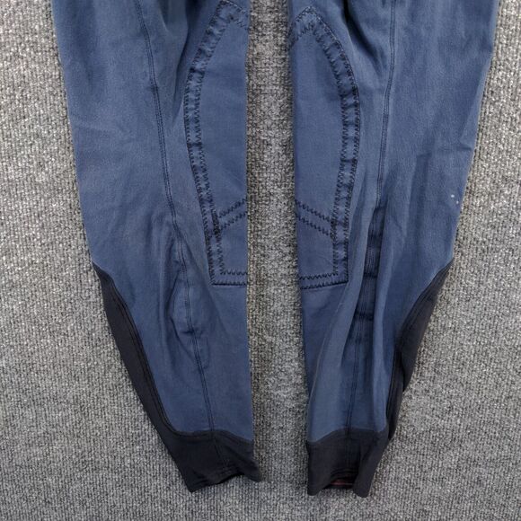 Euro Star Women's Equestrian Breeches Pants Blue S 5-Pocket Zip Fly Tapered Leg - Picture 6 of 13